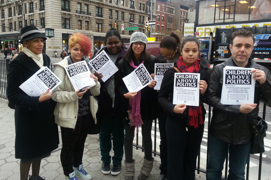 “Children Above Politics” Day of Action - MLK Campus Students and educators from Martin Luther King, Jr. Educational Campus in Manhattan.