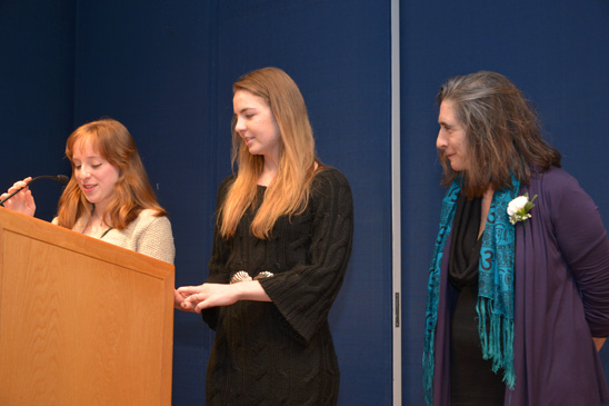 Debbie Mausner, Sofia Kezevadze and Carla Levy of LaGuardia HS. Debbie Mausner, Sofia Kezevadze and Carla Levy of LaGuardia HS. (Miller Photography)
