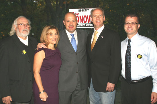Donovan (second from right) with (from left) Pietromonaco, Staten Island Politic