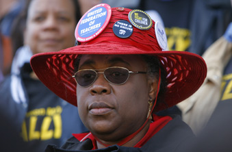 Helen Rodney of Samuel Gompers HS is dressed for the occasion