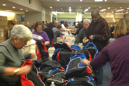 UFT members and staff fill thousands of backpacks with school supplies for students from the hardest-hit neighborhoods. UFT members and staff fill thousands of backpacks with school supplies for students from the hardest-hit neighborhoods.