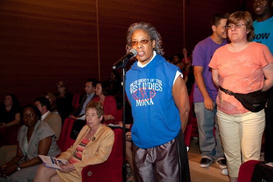 Anna Maria Thomas, a health and physical education teacher at Brooklyn HS of the Arts, said, “I have to tell students to stop taking pictures of other students in the locker room. They don’t understand why it’s wrong.” (Pat Arnow)