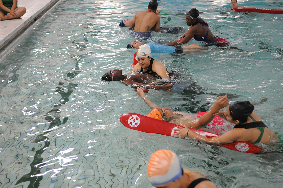 Lifeguard certification program at Theodore Roosevelt Educational