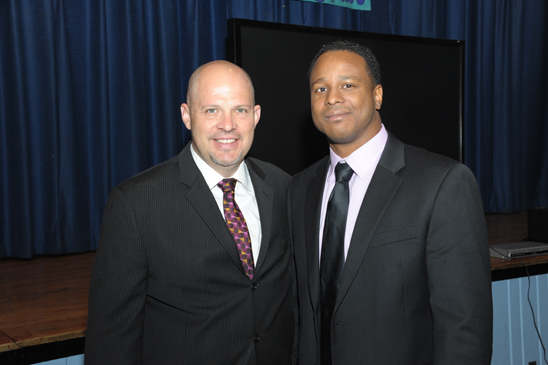 Chapter Leader Christopher Townsend with Mulgrew. (Miller Photography)