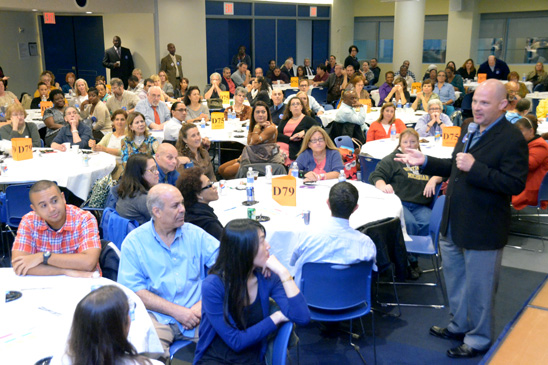 Mulgrew speaks with members from District 75 and District 79. Mulgrew speaks with members from District 75 and District 79. (Miller Photography)