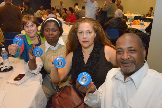 Teacher Michelle Arellano, paraprofessional Nichol Hendricks, psychologist Lisa Harte and paraprofessional Guillermo Nelson, all from PS 138 at PS 30 in Manhattan. Teacher Michelle Arellano, paraprofessional Nichol Hendricks, psychologist Lisa Harte and paraprofessional Guillermo Nelson, all from PS 138 at PS 30 in Manhattan. (Miller Photography)