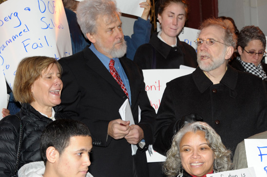 Rally for Washington Irving HS, Manhattan