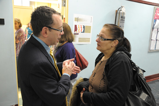 UFT District 22 Representative Alan Abrams with Mary Mikhail, a paraprofessional at PS 197. UFT District 22 Representative Alan Abrams with Mary Mikhail, a paraprofessional at PS 197. (Miller Photography)