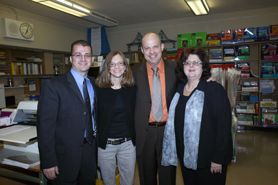 Mulgrew with District 31 Representative Sean Rotkowitz, Chapter Leader Elaine Arnold and Lillin Kohler UFT education liaison.