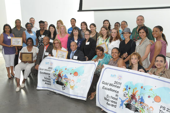 Bronx winners of Excellence in School Wellness awards.