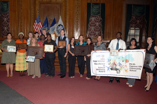 Brooklyn winners of Excellence in School Wellness awards.