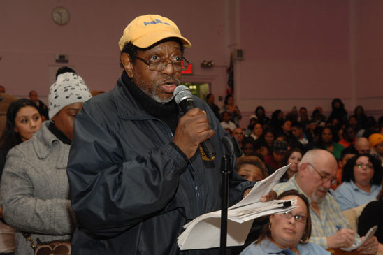 Dr. Ed Williams, president of the Far Rockaway branch of the NAACP. Dr. Edward Williams, the Far Rockaway NAACP president, said, “The staff that was here when the school got an A is still here. Why replace them?” (Miller Photography)