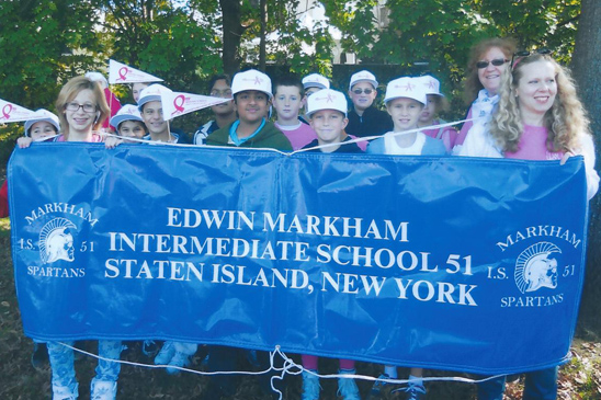 Science Club and Student Government students and faculty of IS 51 in Staten Island.