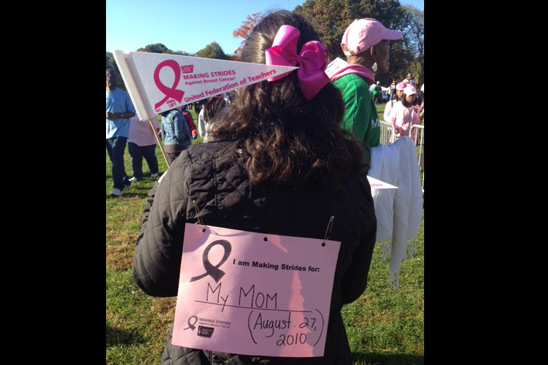 Adriana O'Hagan walks in memory of her mom with MS 518.