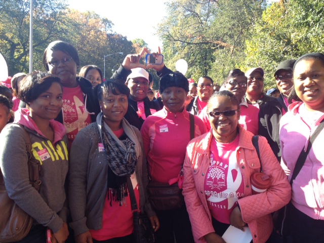 KAPPA V parents with Juanita Williams, parent coordinator, at Prospect Park.