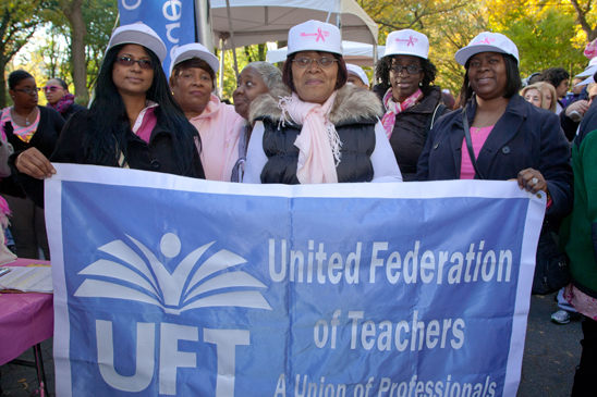 UFT Family Child Care Providers at the Making Strides Walk in Central Park. UFT Family Child Care Providers at the Making Strides Walk in Central Park. (Pat Arnow)