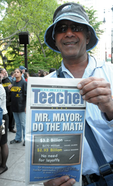 Michael Maragh, whose wife Paulette is a teacher at PS 116 in Queens.