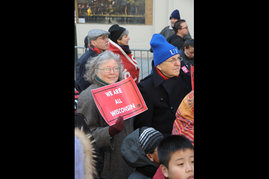 UFT co-founder George Altomare (right) and Vera Campbell, union member and RN, take part in the commemoration. UFT co-founder George Altomare (right) and Vera Campbell, union member and RN, take part in the commemoration. (Miller Photography)