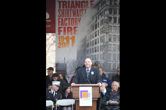 UFT President Michael Mulgrew addresses the crowd. UFT President Michael Mulgrew addresses the crowd. (Miller Photography)