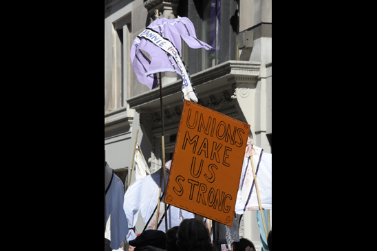 A pro-union sentiment matched the mood of the day. A pro-union sentiment matched the mood of the day. (Miller Photography)