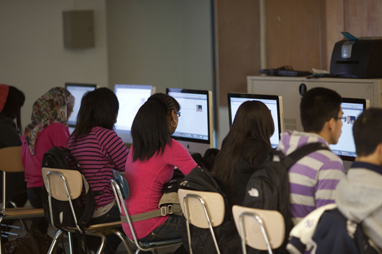 Global Studies has invested roughly $170,000 in new technology as part of its “transformation” effort, but now may lose its computer lab when Success Academy Cobble Hill opens. Global Studies has invested roughly $170,000 in new technology as part of its “transformation” effort, but now may lose its computer lab when Success Academy Cobble Hill opens. (Miller Photography)