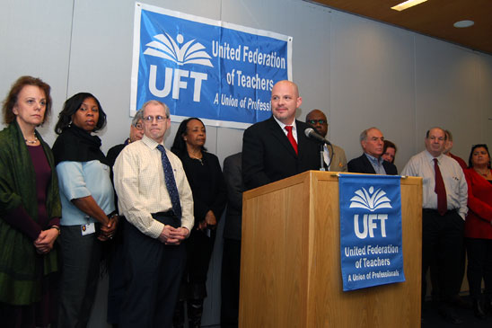 UFT President Michael Mulgrew discusses the union’s decision to go to PERB to tr