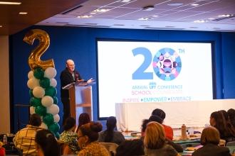 UFT President Michael Mulgrew speaks at the 2024 UFT School Counselors Conference