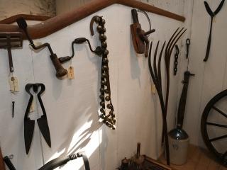In the carriage house, students learned about the everyday tools of the 19th cen