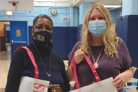 Staffers at PS 62 in the Bronx are equipped for the fight.