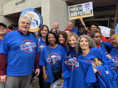 UFT members come together to support better pay for Florida teachers