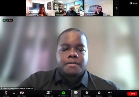 Khaleel Anderson on a Zoom Screen