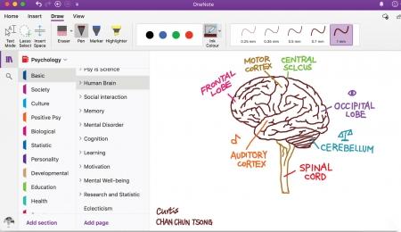 Microsoft OneNote provides students with a digital means of documenting what they learn. 