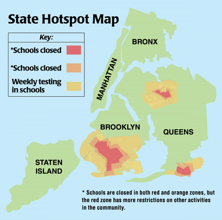 Schools closed - Hotspot Map