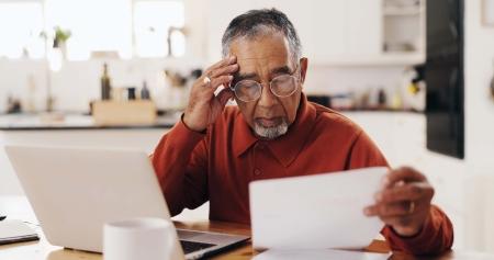 Senior citizen reading