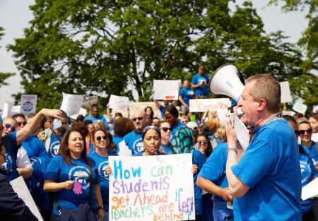 5 contract rallies, 1 message to city