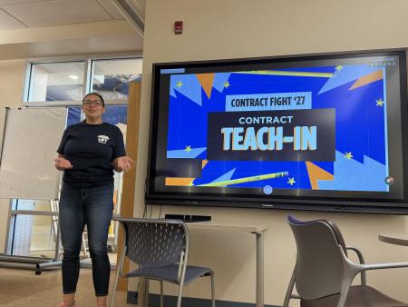 UFT chapter leader holding a "teach-in" for staff