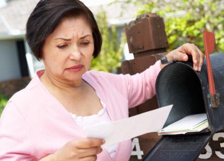 Woman at mailbox