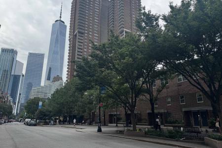The Freedom Tower as seen from the former site of PS 150.
