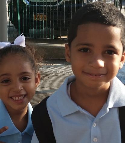 A brother and sister are prepped to soar at PS/MS 37 in the Kingsbridge section 