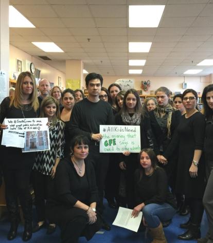 To symbolize the idea that Gov. Cuomo’s proposals would mean the death of public