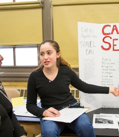 MS 447 8th-graders spend one day a week working on a project-based interdiscipli