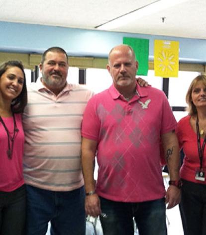 Go Pink! 2013 - Staff at IS 75 in Staten Island