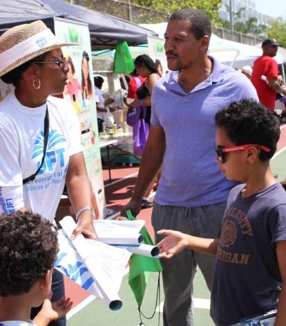 Venice Shamsid-Deen while volunteering at  Harlem Week Children’s Festival 