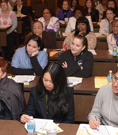 Members get information in a workshop