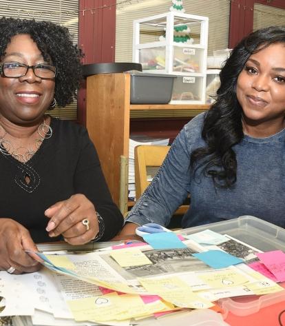 “They remember the mom in me,” Cassandra Deas (left) said of the scores of stude