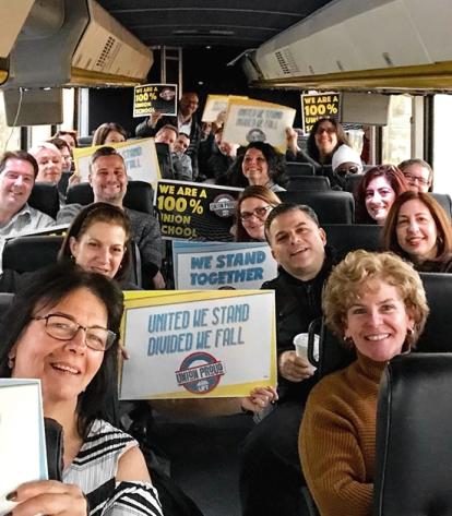 ON BEHALF OF OUR STUDENTS: More than 1,000 UFT members, including these Staten I