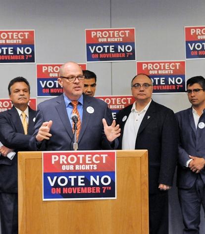 UFT President Michael Mulgrew joins leaders of Hispanic and immigrant advocacy g