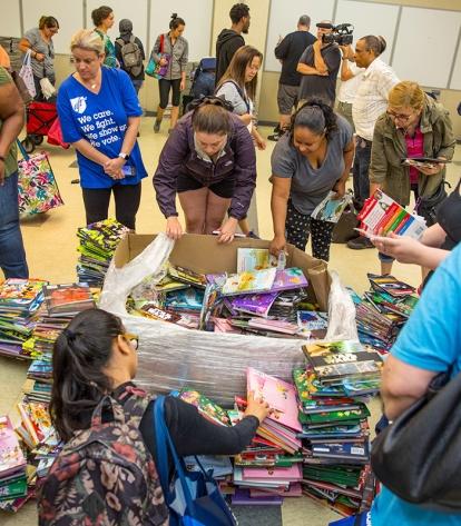 The day gets off to a busy beginning as the new teachers pour over all the books