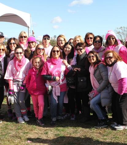 Members gather at the Staten Island walk.