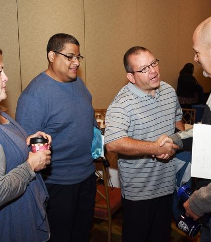 UFT President Michael Mulgrew meets with Staten Island parents.